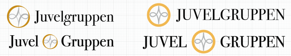 Juvelgruppen logo varianter